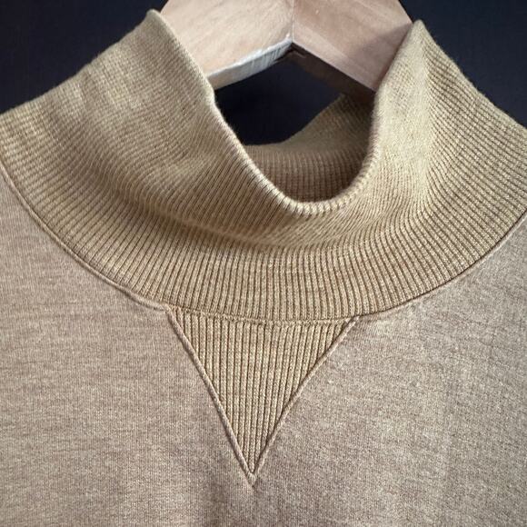 LL BEAN | Mustard Yellow Modal Mock Neck Tunic Sweatshirt | Size Medium - Picture 3 of 6